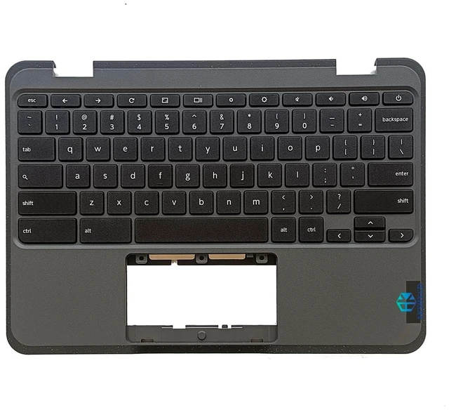 Alt view image 2 of 5 - 5M11H52901 Replacement for Lenovo 100E Chromebook Gen 3 Laptop Upper case Palmrest Assembly with Non-Backlit US Keyboard Black