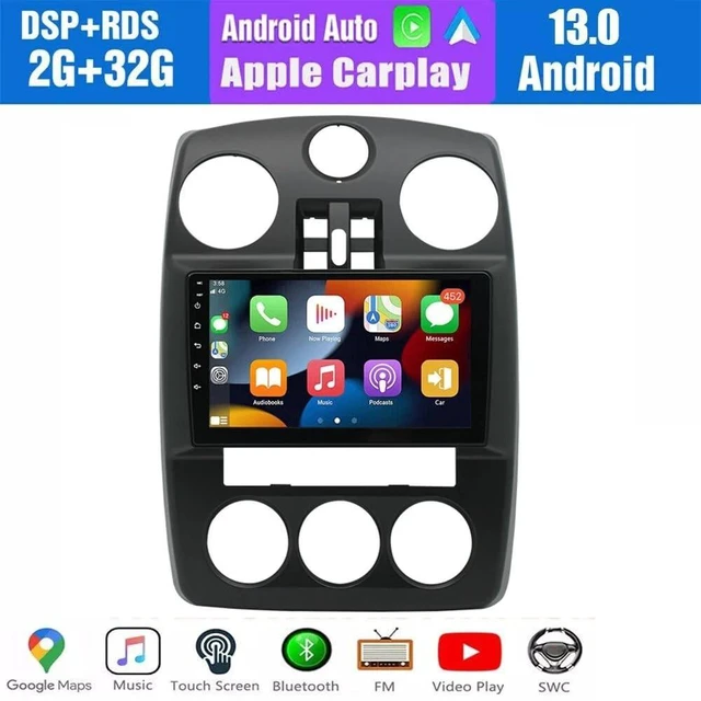 Alt view image 2 of 5 - Android 13 Car Stereo for Chrysler PT Cruiser 2006 2007 2008 2009 2010 2G+32G with CarPlay Wireless Android Auto GPS 9Inch Car Radio w/Bluetooth WiFi FM/RDS SWC Split Screen Backup Camera/Mic