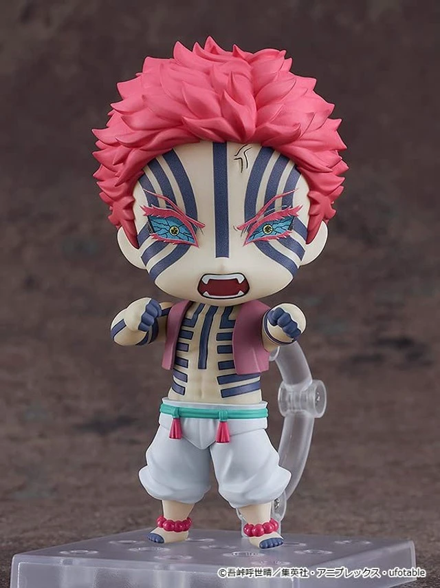 Alt view image 3 of 5 - Demon Slayer: Kimetsu no Yaiba Akaza Nendroroid Action Figure