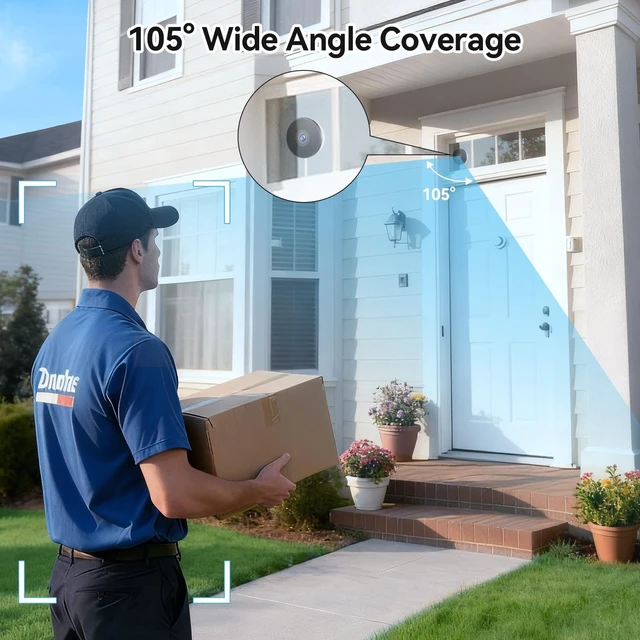 Alt view image 5 of 5 - WESECUU 2K Window Camera,5G& 2.4Ghz WiFi No Drill Window Cameras for Home Security for Indoor & Outdoor Monitoring, Color Night Vision, Human Detection, Easy & Quick Install1-Pack