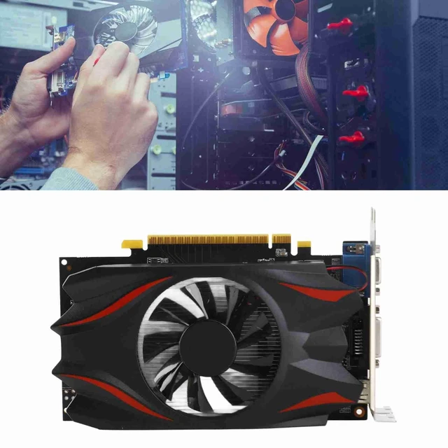 Alt view image 4 of 5 - GTX1050 Gaming Graphics Card, 2GB DDR5 128bit Computer Graphics Card 2560x1600, PCIE 2.0 X16 Desktop PC Graphics Video Card with Single Fans, Low Noise and Quiet Work
