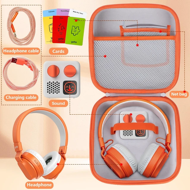 Alt view image 3 of 5 - Peyyargo Case Compatible with YOTO Mini + Headphones Kids Audio Player