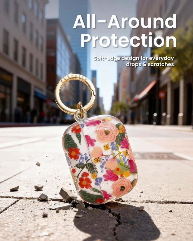Alt view image 5 of 5 - SCORPIFY for AirPods Pro 3 Case (3rd Generation, 2025) with Keychain, Compatible with Apple AirPod Pro 3, Cute Protective Hard Shell Cover, Wireless Charging Earbuds Case for Women -