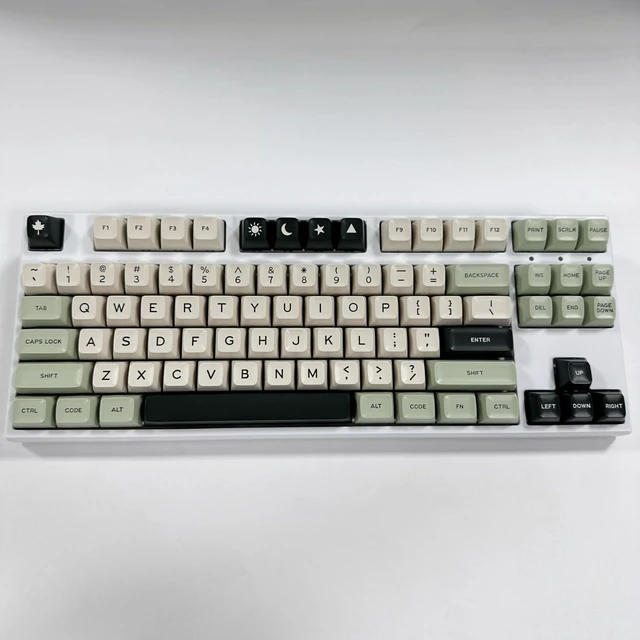 Alt view image 2 of 5 - Owpkeenthy 173 Keys PBT Cherry Profile Keycaps Set, SA Matcha