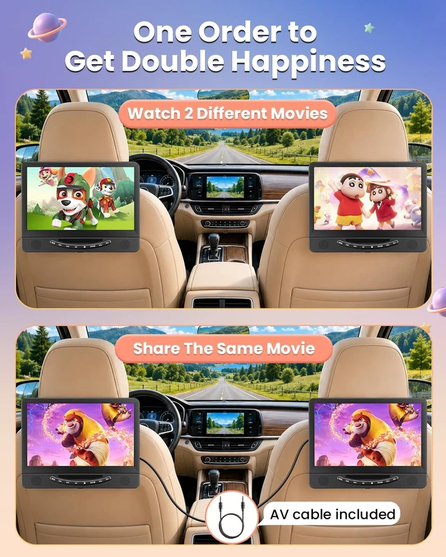 Alt view image 2 of 5 - Car DVD Player Dual Screen (inch, 12)