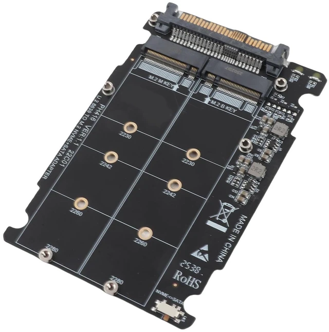 Main image of M Key to M.2 NVMe SSD Enclosure, 2.5 Inch Hard Disk Box, PCIe 4.0 x4 SATA 6G U.2 SFF8639, Easy Installation, PH416BOX