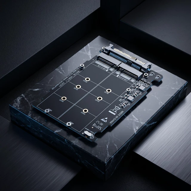 Alt view image 2 of 5 - M Key to M.2 NVMe SSD Enclosure, 2.5 Inch Hard Disk Box, PCIe 4.0 x4 SATA 6G U.2 SFF8639, Easy Installation, PH416BOX