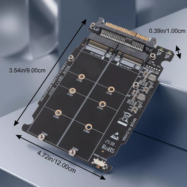 Alt view image 5 of 5 - M Key to M.2 NVMe SSD Enclosure, 2.5 Inch Hard Disk Box, PCIe 4.0 x4 SATA 6G U.2 SFF8639, Easy Installation, PH416BOX