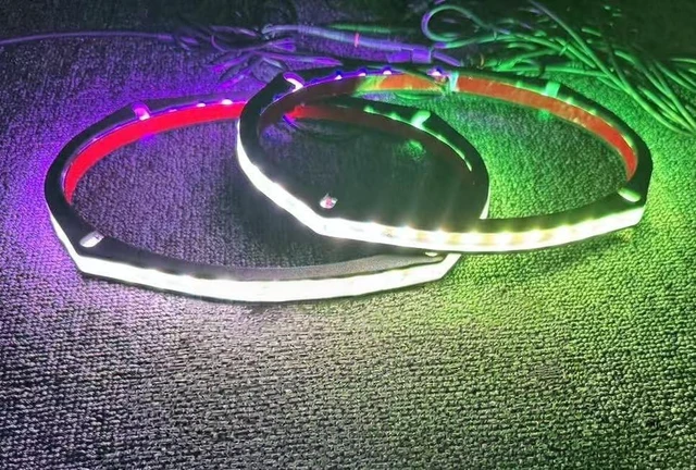 Main image of 2PCS 69'' Dream Color Chase LED Speaker Lights - RGB Car Speaker Rings Spacer Ring Light Kit for Cars, Trucks, Boats & Powersport Vehicles - Bluetooth/Remote Control