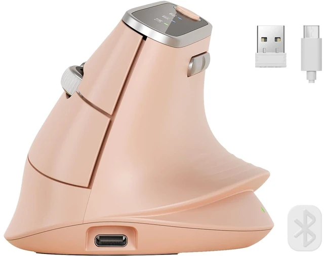 Main image of SABLUTE Ergonomic Vertical Wireless Mouse with 3-Device Switching MAM4