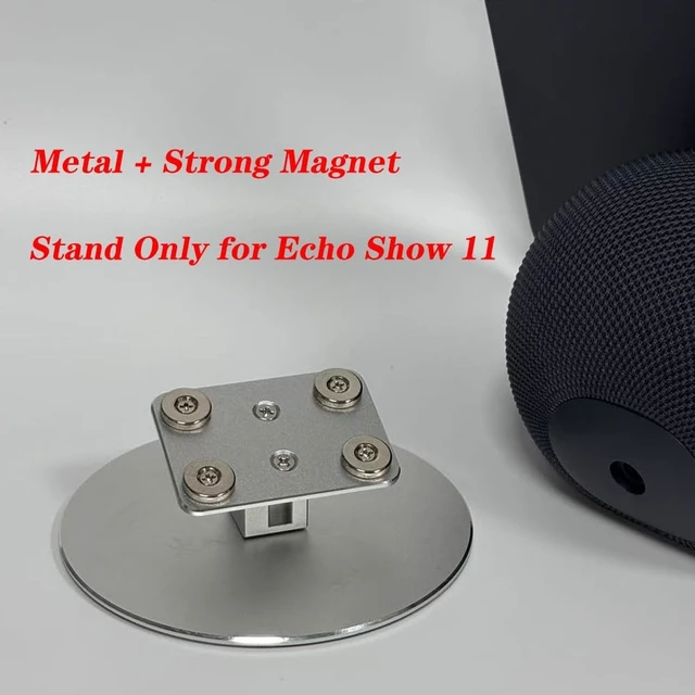 Alt view image 2 of 4 - ATOPHK Stand for Echo Show 11, Aluminum 360 Swivel & 60 Tilt, Strong Magnetic Mount (Silver)