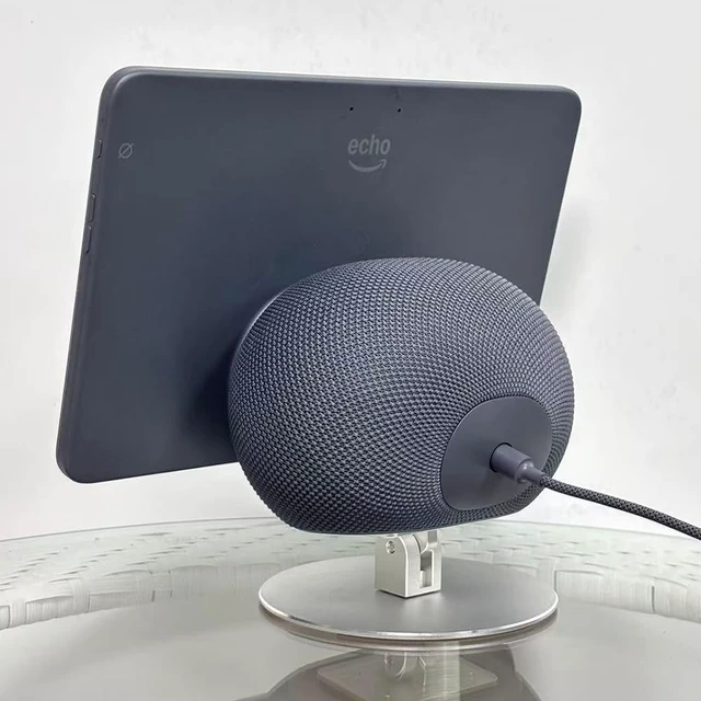 Alt view image 3 of 4 - ATOPHK Stand for Echo Show 11, Aluminum 360 Swivel & 60 Tilt, Strong Magnetic Mount (Silver)