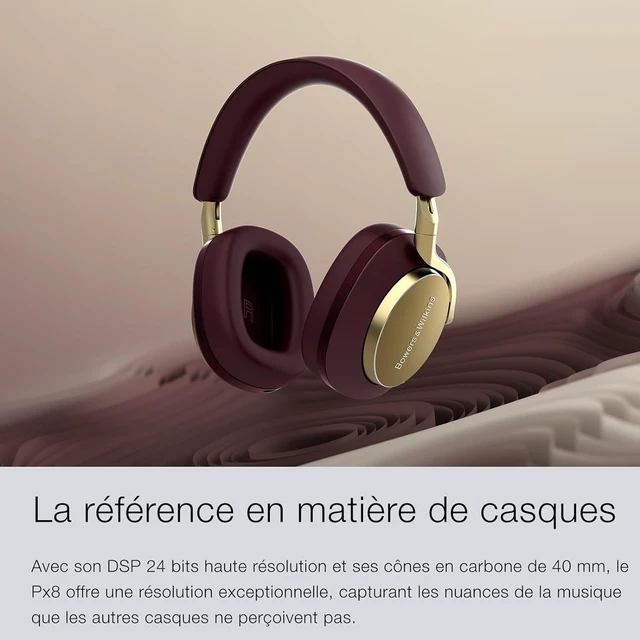 Alt view image 3 of 5 - Bowers & Wilkins Px8 Over-Ear Wireless Headphones, Royal Burgundy