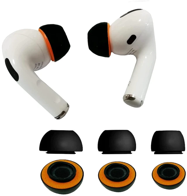 Main image of KASOTT Upgraded Best Memory Foam Ear Tips for AirPods Pro 1st & 2nd Gen ^^ New Version 5.0 ^^ Comfortable Foam Ear Tips ^^ Better Noise Cancellation ^^ 3 Pairs Replacement Tips(S/M/L, Black)
