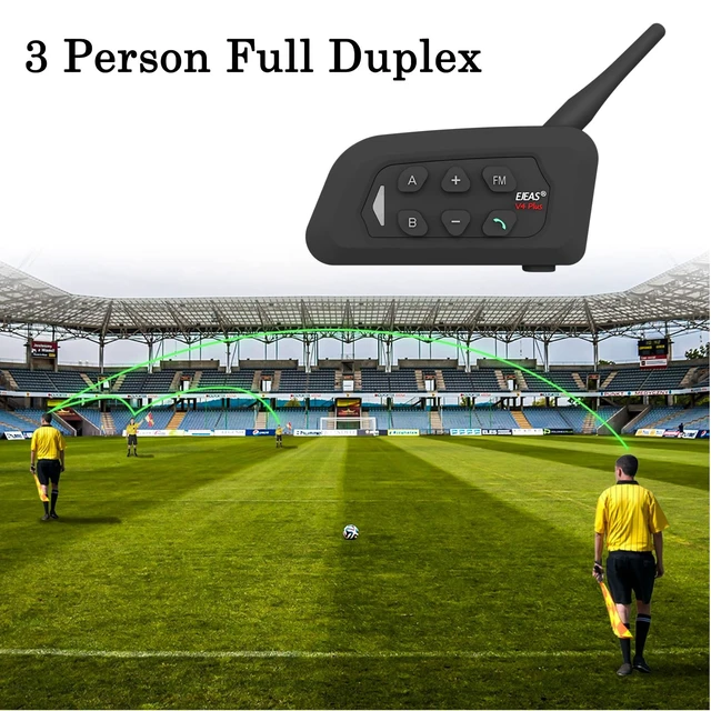 Alt view image 2 of 5 - GaiRen Referee Communication System, Referee Headset Intercom with Earphone for Soccer Football Volleyball Official Handball (3 Pack)