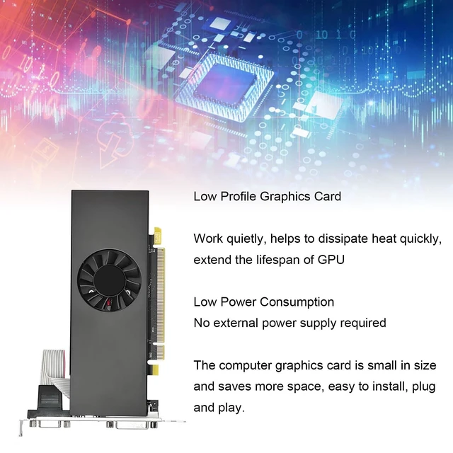 Alt view image 3 of 5 - Wisoqu 8G DDR5 Graphics Card, 128 Bit Low Profile Video Card with HD Multimedia Interface DVI Port Displayport, for PC Computer Gaming Streaming Work