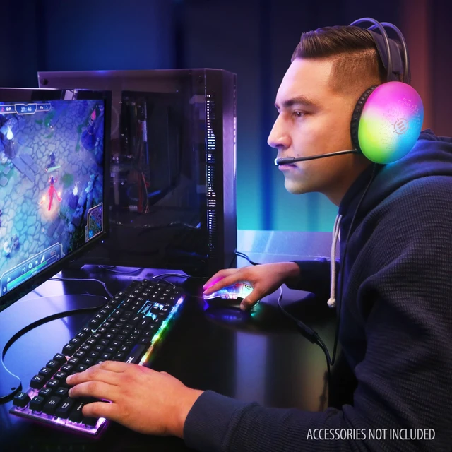 Alt view image 3 of 5 - Accessory Power Enhance Voltaic 2 Gaming LED Backlit Membrane Keyboard