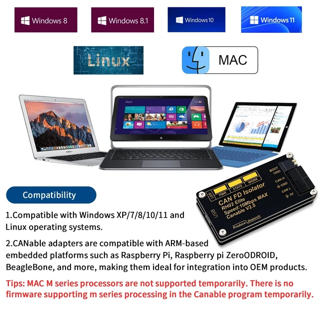 Alt view image 4 of 5 - Jhoinrch Isolated USB to CAN FD Adapter Converter Up to 10Mbps