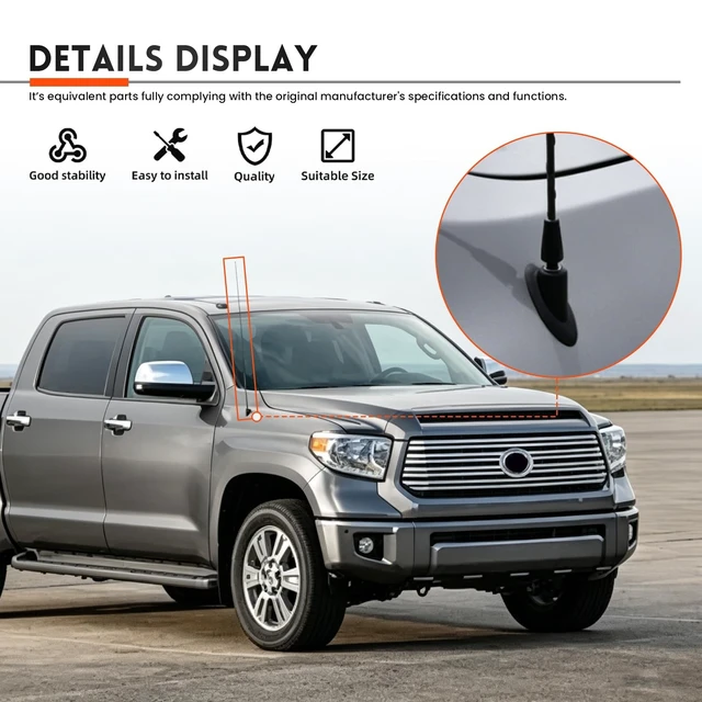 Alt view image 4 of 5 - 86309-0C040 Antenna Base Fit for Tundra 2007-2013 Antenna Mount Assembly w/Holder