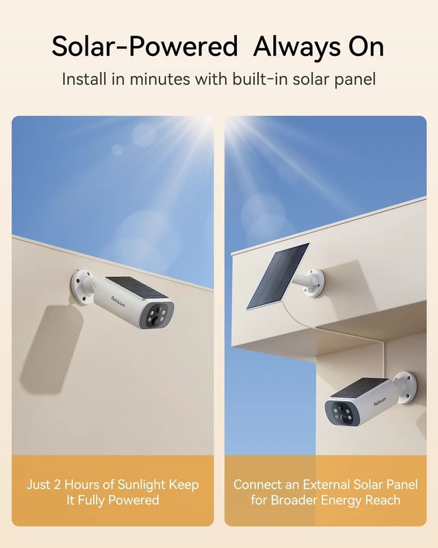 Alt view image 4 of 5 - Rebluum 4MP Solar Security Cameras Wireless Outdoor,2.4/5G WiFi, No Wiring