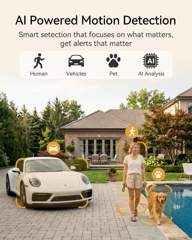 Alt view image 5 of 5 - Rebluum 4MP Solar Security Cameras Wireless Outdoor,2.4/5G WiFi, No Wiring