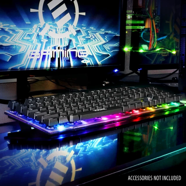 Alt view image 4 of 5 - Accessory Power Enhance Voltaic 2 Gaming LED Backlit Membrane Keyboard