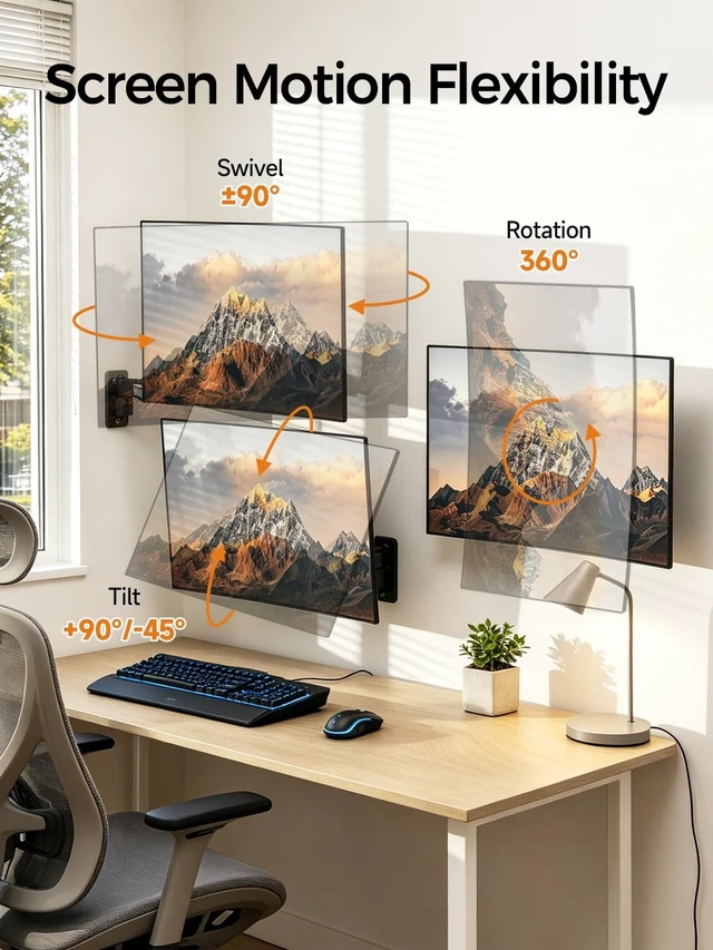Alt view image 3 of 5 - suptek Single Long Arm Monitor Wall Mount for 17 to 35 Inch Screens, Gas Spring Monitor Arm Wall Mount Holds Up to 11KG/24lbs, Full Motion Adjustable,VESA Mount 75x75/100x100mm(WMX3)