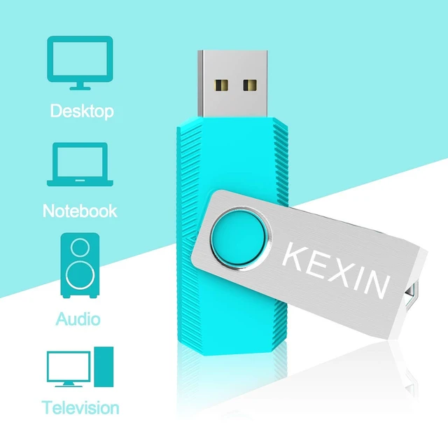 Alt view image 3 of 5 - KEXIN 32GB 3 Pack USB Flash Drive - 32GB Thumb Drive with LED Indicator - Pink, Yellow, Cyan