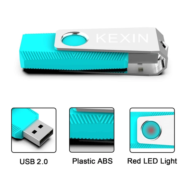 Alt view image 5 of 5 - KEXIN 32GB 3 Pack USB Flash Drive - 32GB Thumb Drive with LED Indicator - Pink, Yellow, Cyan