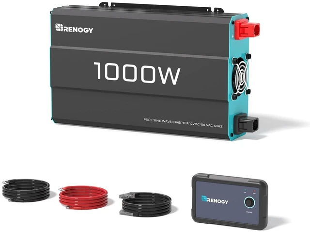 Main image of RENOGY REGO 1000W Pure Sine Wave Inverter 12V DC to 120V AC for RV Truck