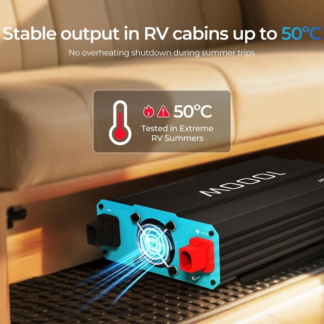 Alt view image 4 of 5 - RENOGY REGO 1000W Pure Sine Wave Inverter 12V DC to 120V AC for RV Truck