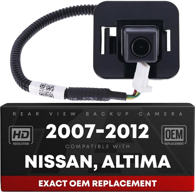 Main image of Rear View Backup Camera, Reverse Park Assist - Compatible with 2007-2012 Nissan Altima Hybrid, 2007-2012 Nissan Altima Sedan - OEM 28442ZX61A, NI1960100