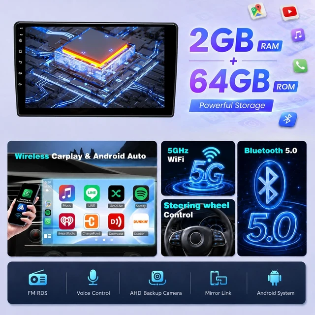 Alt view image 3 of 5 - Upgrcaru 4Core+64G Android Car Radio for Ford Transit Custom 2020-2024