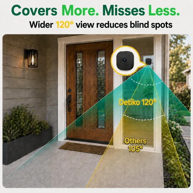 Alt view image 4 of 5 - 2K Window Camera, 5G/2.4G WiFi Dual-Band, 120 Wide Angle, Color Night Vision, AI Detection for Person/Vehicle/Pet, 911 Alert, US Cloud, 24/7 Recording, Quick Setup