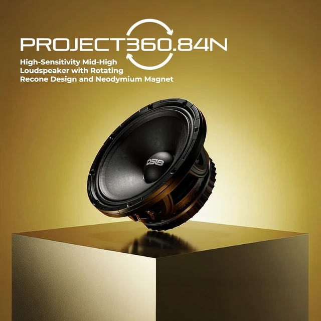 Alt view image 2 of 5 - DS18 PROJECT360 8 High Sensitivity Mid-High Loudspeaker with Neodymium Magnet - 350W RMS 4-Ohm - Rotating Recone Design for Quick Repair
