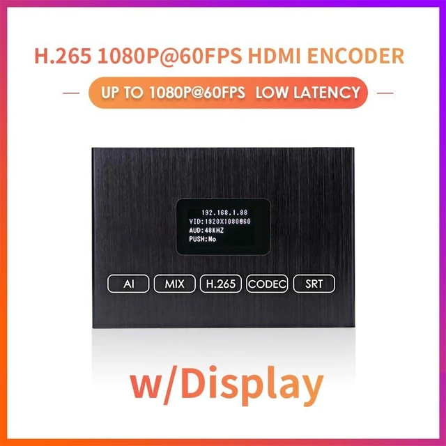Alt view image 2 of 5 - EXVIST H.265 1080P HDMI Video Converter with Loopout, Display Screen for IP Address & Status, SD Card Slot Max 128G, DDNS HTTP RTSP TS UDP for Network Video Recording(NVR) or Surveillance Systems
