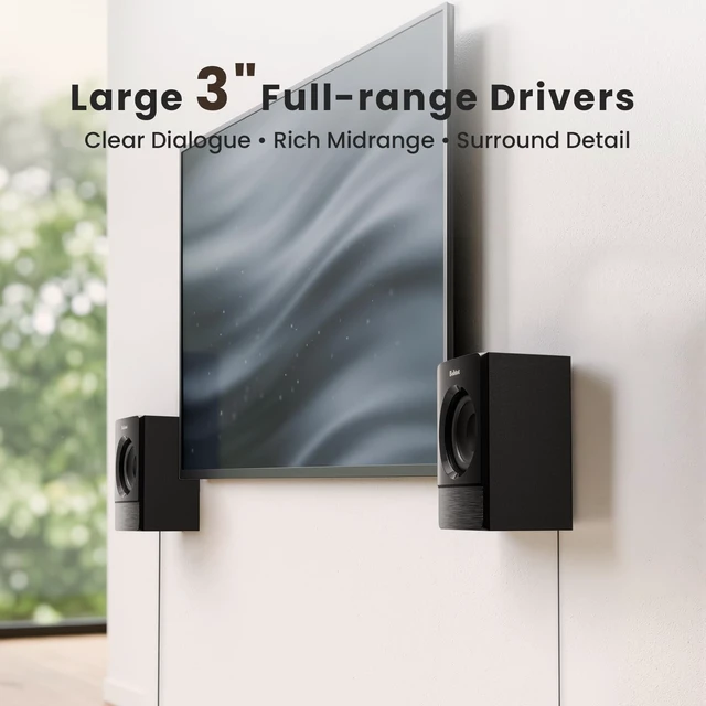 Alt view image 2 of 5 - Bobtot Home Theater Surround Sound System for TV, 6.5" Subwoofer 800W Peak