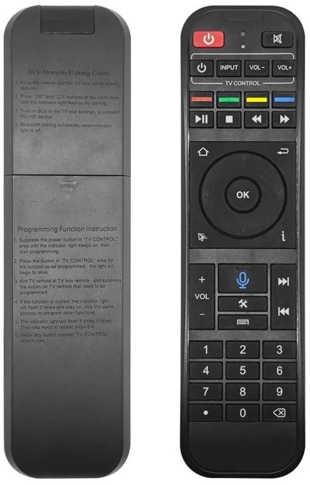 Main image of Voice Remote Control RC-200, Replacement Bluetooth Remote Controller for Smart TV Box S1 S2 S3 S4 Max S5 Pro S6 Max S6 Ultra, Elite Pro+
