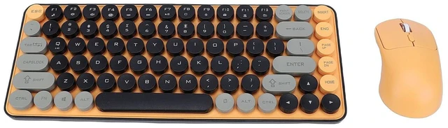 Main image of LICAEVEY Wireless Keyboard and Mouse Combo, 85 Keys Bluetooth 2.4G Dual Mode Cordless Keyboard with Colorful Round Detachable Keycaps, for Wins Android Home Office Use
