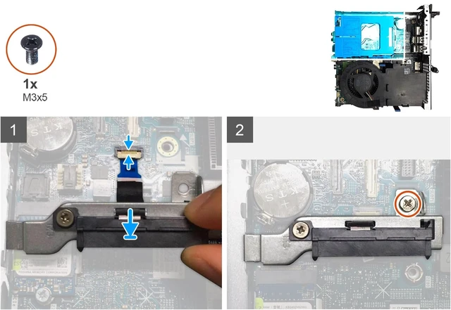 Alt view image 2 of 5 - Deal4GO SATA Hard Drive Cable KYPMH 0KYPMH w/HDD Caddy Carrier DYTGC 0DYTGC Assembly Replacement for Dell Precision 3260 T3260 Compact