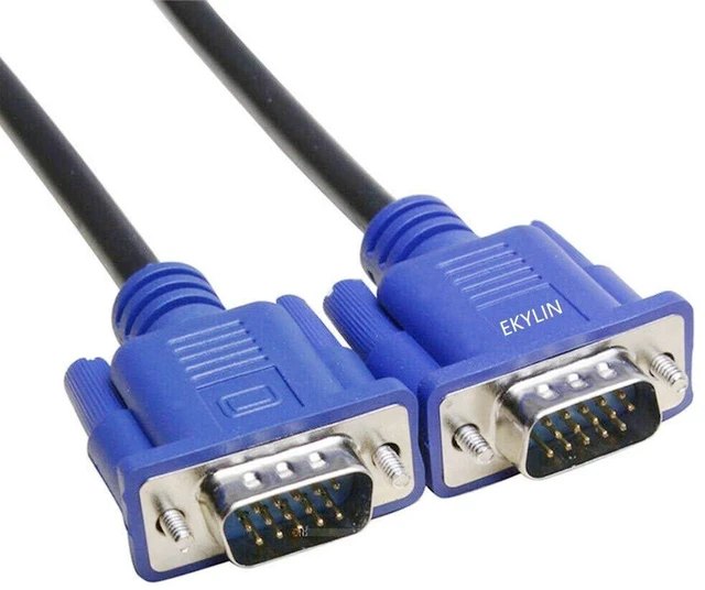 Main image of EKYLIN VGA Cable, 10m/30 Feet Male to Male Video Extension Cable Adapter for Computer PC to Monitor Screen Projector with Socket Port