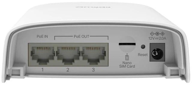 Alt view image 5 of 5 - Omada ER703WP-4G-Outdoor, 4G+ Cat6 AX3000 WiFi 6 Outdoor/Indoor Gateway