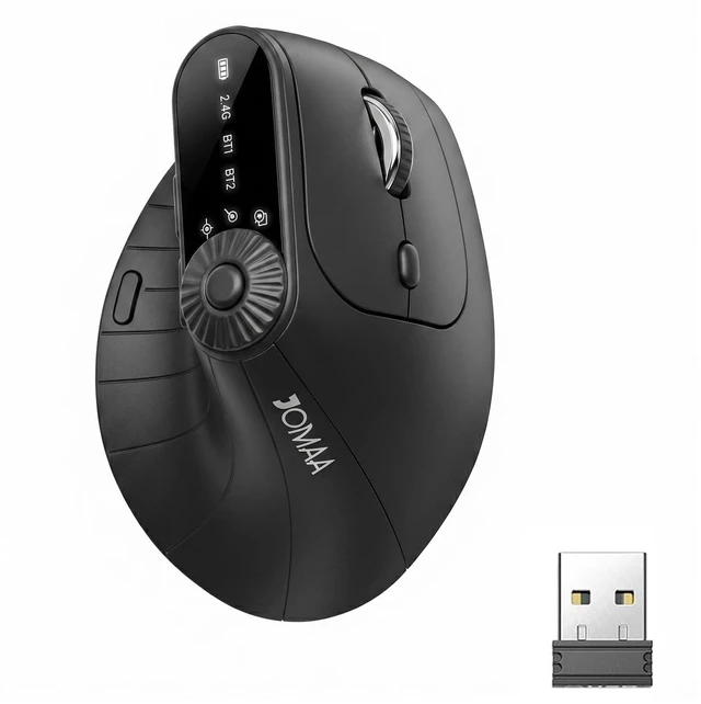 Main image of Itigoitie Ergonomic Mouse, Wireless Bluetooth Vertical Mouse for Wrist Pain Relief, LED Screen & Knob Control, 7 Buttons, 4 Adjustable DPI, Compatible with Windows/Mac/Android/Laptop/Desktop/Ta