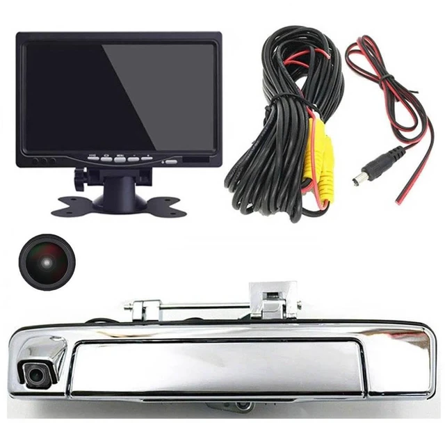 Main image of 1280 * 720 Pixels HD Car Reverse Camera Trunk Handle with Switch Parking Rear View Backup Camera Night Vision Waterproof, Replacement for Isuzu D-MAX DMAX 2012-2014/2015-2018 (with 7-inch Monitor)