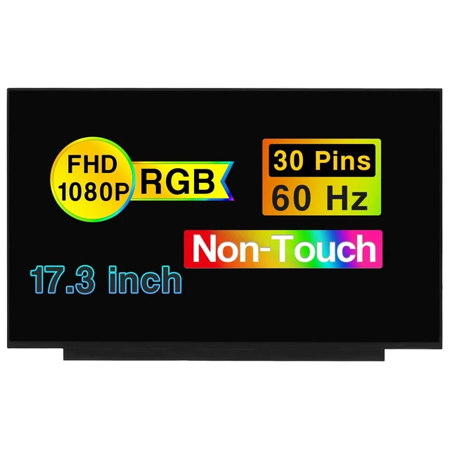 Alt view image 2 of 5 - 17.3" Replacement for HP 17-CN 17-CN0023DX 17-CN0033DX 17-CN3053CL 17-CN2083DX N39379-001 M52183-001 M12356-3G1 M50442-001 FHD 1920x1080 30 Pins Screen LCD Display Panel