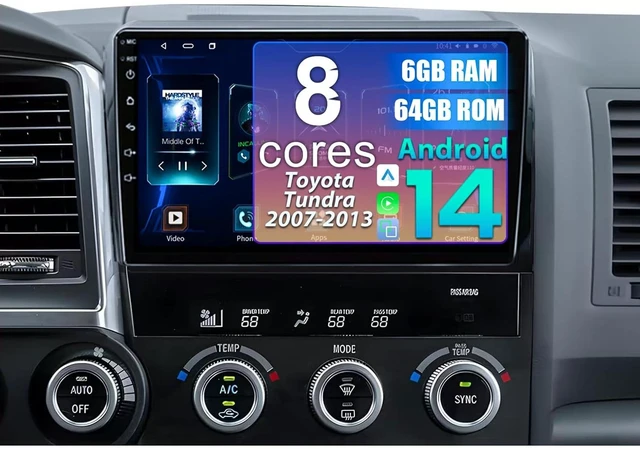 Main image of Upgrade 8 Core 6G+64G Car Radio for Toyota Tundra 2007-2013, Android 14