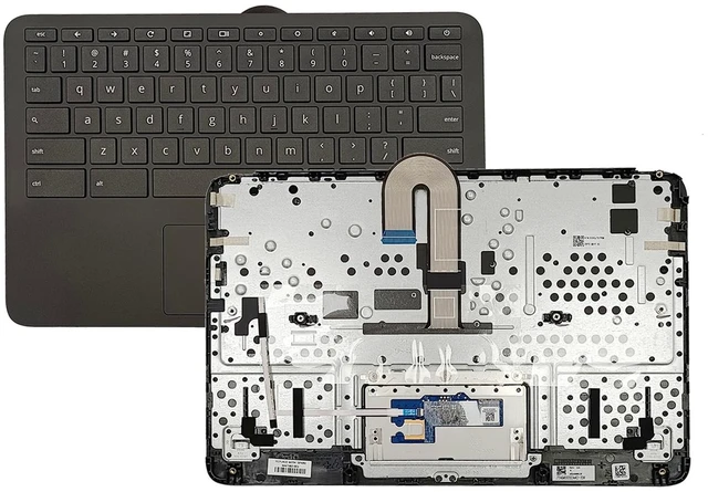 Main image of L99855-001 Replacement for HP Chromebook 11A-NB0013DX 11A-NB0047NR NB Laptop Upper case Palmrest Assembly with US Keyboard and Touchpad