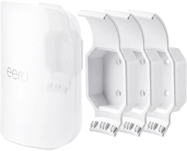 Main image of Wall Mount Holder for eero Pro 7 Router Mesh Wi-Fi System No Messy Wires, Space-Saving Outlet Wall Mount Holder for eero 7Pro Extender, Stand Bracket for eero Pro 73 Pack