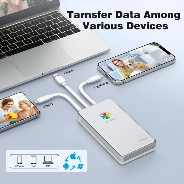 Alt view image 4 of 5 - iDiskk App-le Certified 500GB External Hard Drive for iPhone Android Phone