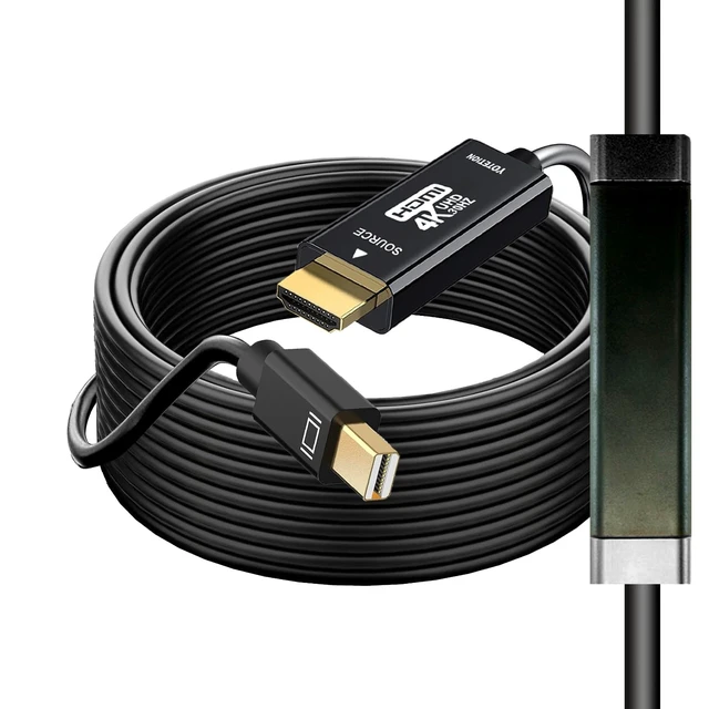 Alt view image 5 of 5 - YOTETION LONG Mini Displayport to HDMI cable 50FT ABS 4k30HZ Mini dp to hdmi cable Mini Displayport/Thunderbolt 2 to hdmi cables for MacBook Pro/Air, iMac,Microsoft Surface Pro/Dock Monitor, P